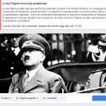 Oscurata la pagina facebook di Benito Mussolini